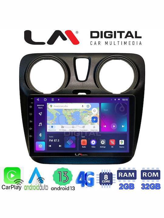 LM Digital Car Audio System for Renault Dokker Dacia Dokker Dokker 2012+ (Bluetooth/USB/WiFi/GPS/Apple-Carplay/Android-Auto) with Touch Screen 9"
