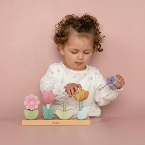 Little Dutch Παιχνίδι Στοίβαξης Fairy Garden από Ξύλο για 12+ Μηνών