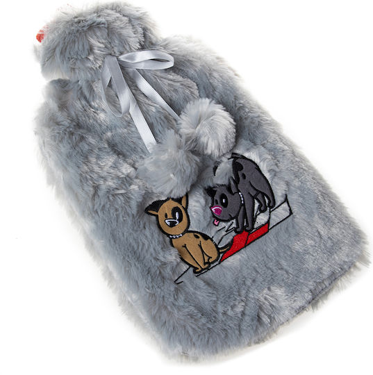Wärmflasche in Gray Farbe mit Bezug Allgemeine Verwendung 2ml