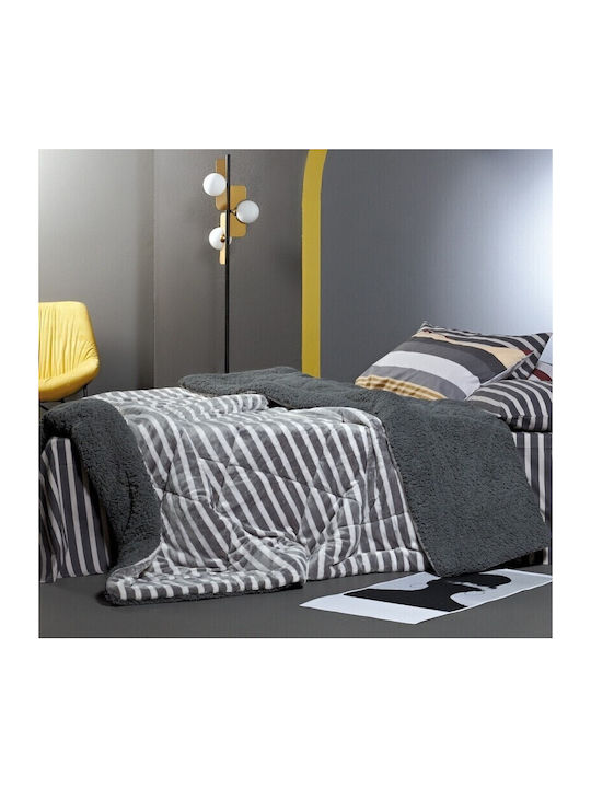 Kentia Πάπλωμα Μονό 160x220εκ. Charlotte 22 Γκρι