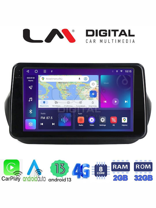 LM Digital Car Audio System for Peugeot Bipper Fiat Fiorino / Qubo Citroen Nemo 2007-2021 (Bluetooth/USB/WiFi/GPS/Apple-Carplay/Android-Auto)