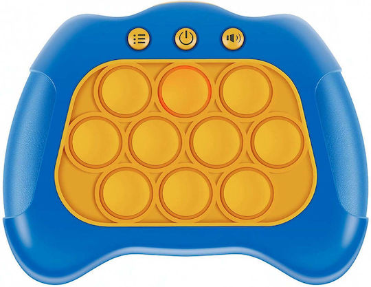 Pop It Game Flippy Console Interactive Game Stress Reliever Battery Operated Abs Silicone Blue 12 X 10 X 5.8 Cm