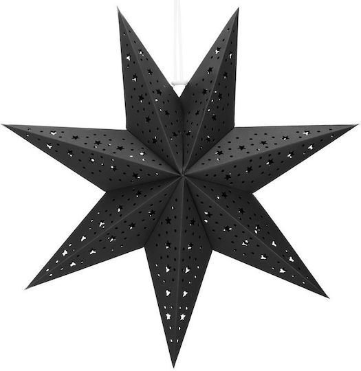 Paper Christmas Decorative Pendant Star 3x3cm Black
