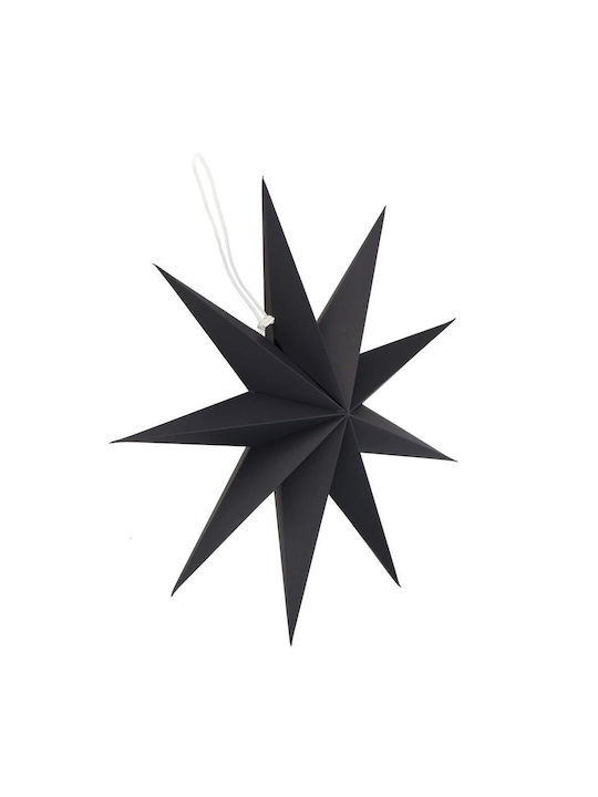 Crăciunesc Decorativ Suspendata Stea Hârtie Negru 3x3buc 1buc