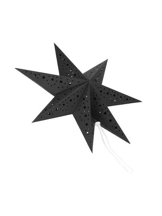 Crăciunesc Decorativ Suspendata Stea Hârtie Negru 3x3buc 1buc