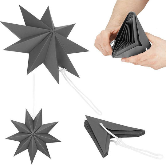 Weihnachtlicher Dekorativer Anhänger Stern Papier Silber 3x3cm 1Stück
