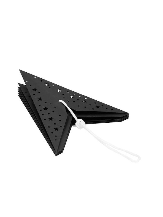 Crăciunesc Decorativ Suspendata Stea Hârtie Negru 3x3buc 1buc