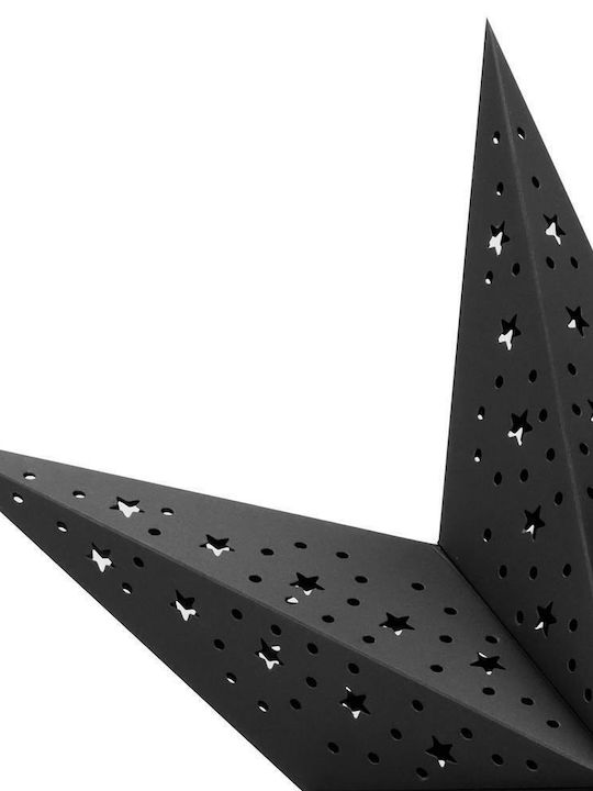 Crăciunesc Decorativ Suspendata Stea Hârtie Negru 3x3buc 1buc