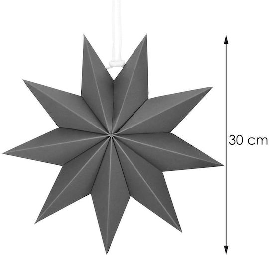 Weihnachtlicher Dekorativer Anhänger Stern Papier Silber 3x3cm 1Stück
