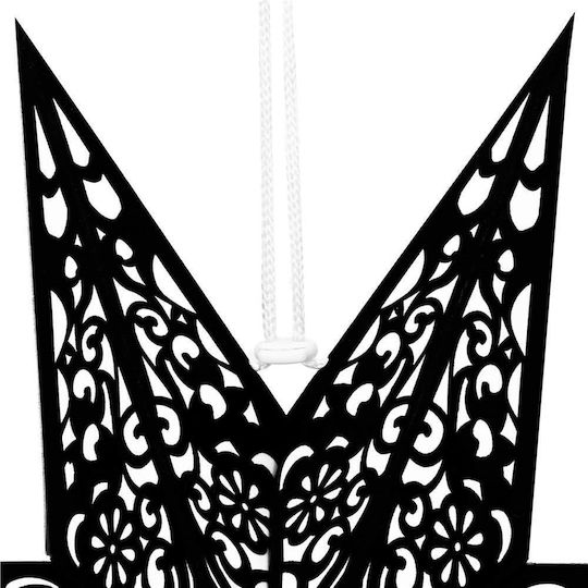 Weihnachtlicher Dekorativer Anhänger Stern Papier Schwarz 3x3cm 1Stück