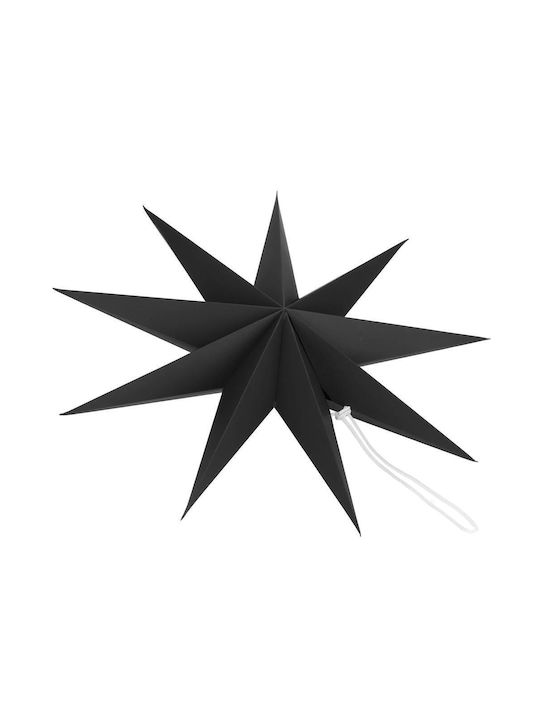 Crăciunesc Decorativ Suspendata Stea Hârtie Negru 3x3buc 1buc
