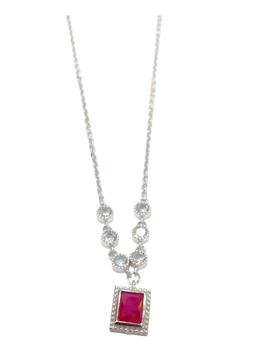 Prince Silvero Set with Necklace , Earrings & Ring from Silver with Stones