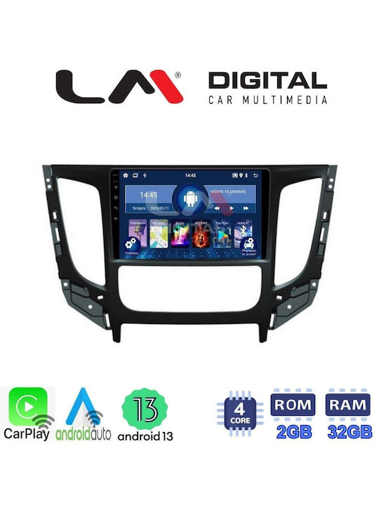 LM Digital Sistem Audio Auto pentru Fiat Fullback - Spate complet Mitsubishi L200 2014 (Bluetooth/USB/WiFi/GPS/Apple-Carplay/Android-Auto) cu Ecran Tactil 9"