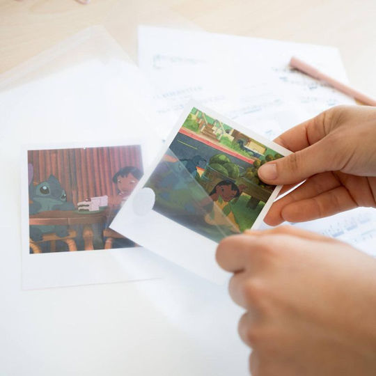 Disney Ordner Transparent mit Gummiband und Ohren für Papier A4 Blau Stitch