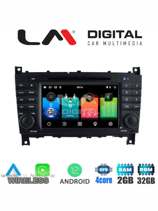 LM Digital Автомобилна Аудио Система (Блутут/USB/AUX/WiFi/GPS/Apple-Carplay/Android-Auto)