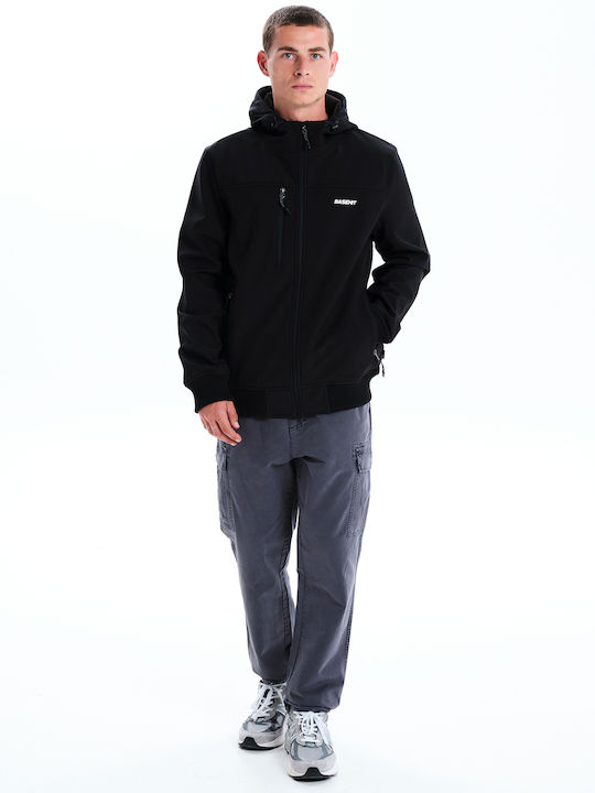 Jacke Bomber Winddicht Schwarz