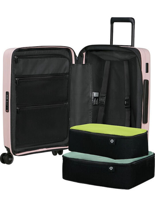 Samsonite Restackd Kabinenkoffer Hart Rosa mit 4 Rädern Höhe 55cm