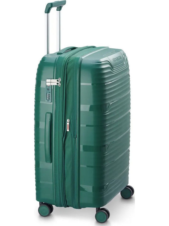 Securitech by Delsey Μεσαία Βαλίτσα Ταξιδίου Dune Green με 4 Ρόδες Ύψους 66εκ.