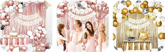 Κορδέλα Party με Θέμα "Happy Birthday" Σετ 65τμχ