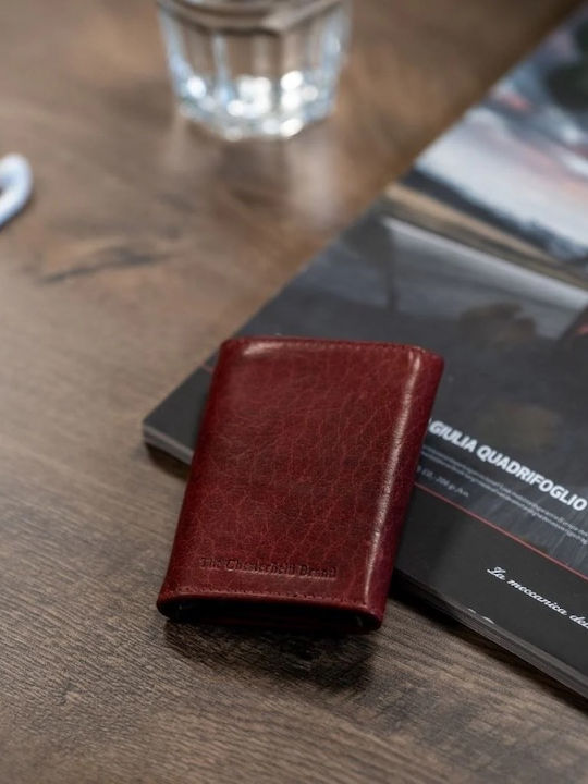 Leder Herren Geldbörse Klassisch mit RFID Rot