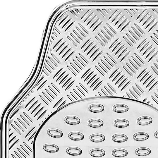 Autoline Satz Vorder- und Hintermatten Universal 4Stück aus Aluminium Silber