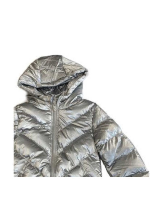 Joyce Kids Casual Jacket with Hood Silver