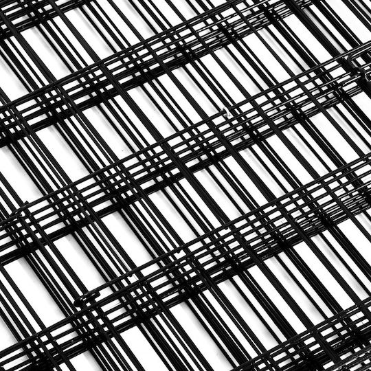 Park Dog Square made of Metal in Black Color 60 x 120 x 10cm