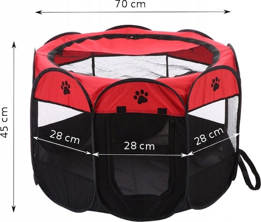 Klappbares Hundepark 70x34x70cm Schwarz