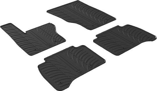 Gledring Satz Vorder- und Hintermatten 4Stück aus Gummi für Land Rover Range Rover 2013 Schwarz