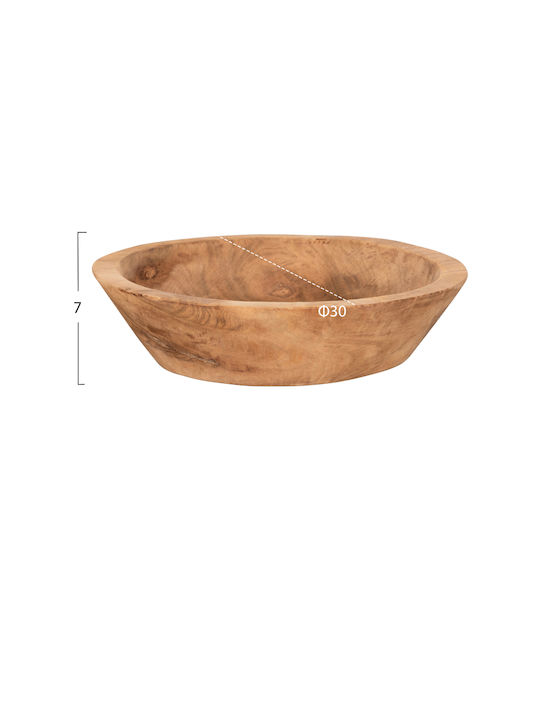 HomeMarkt Decorative Bowl Brown 30x30x7cm