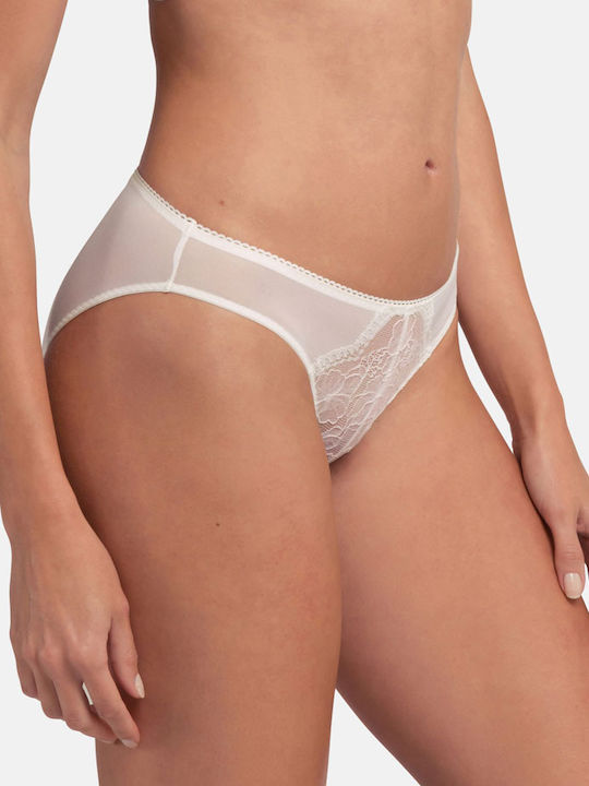 Brief Γυναικεία Slip 2Pack με Δαντέλα Μαύρο - Λευκό