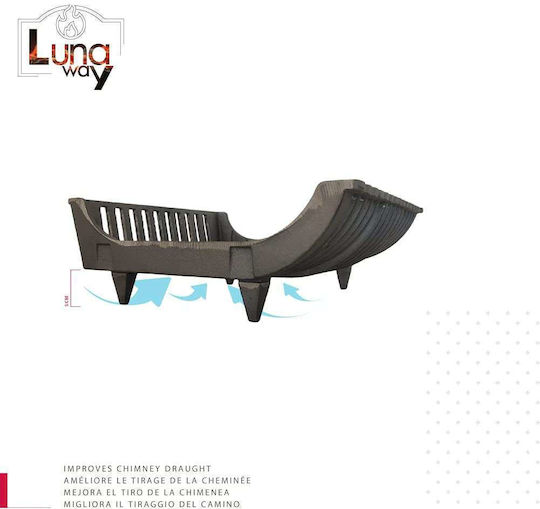 Lunaway Cast Iron Fireplace Grate 42.5x28.5cm