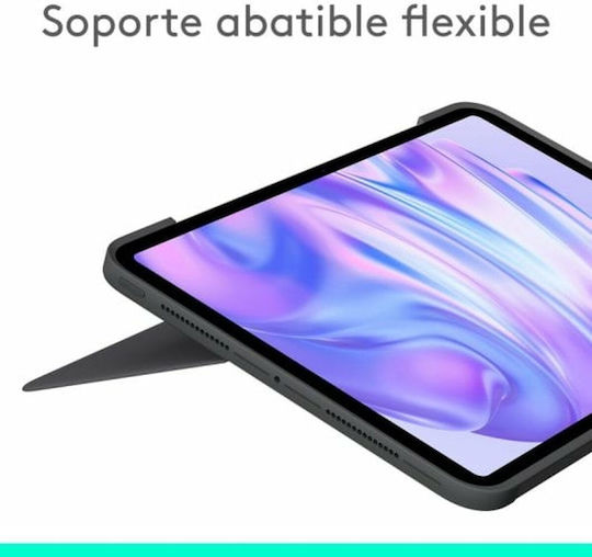 Logitech Combo Touch Flip Cover cu Tastatură în Spaniolă Negra (iPad Pro 2024 11") 920-012772