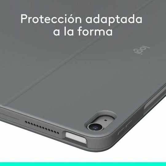 Logitech Combo Touch Flip Cover με Πληκτρολόγιο στα Ισπανικά Γκρι