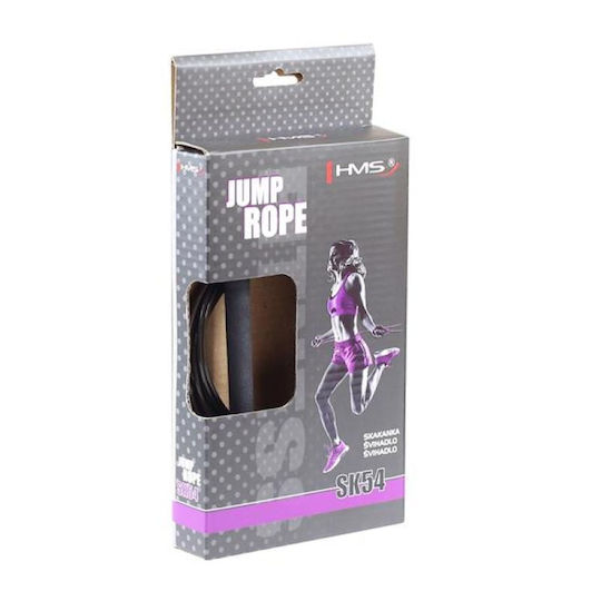 HMS Sk54 Speed Jump Rope 1.94m Black with Adjustable Length