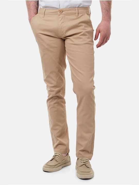 Hopenlife Men's Trousers Elastic in Regular Fit Rika Beige