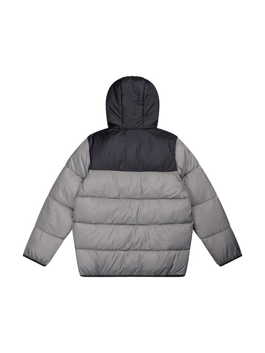 Ellesse Kids Quilted Jacket with Hood Gray Padded