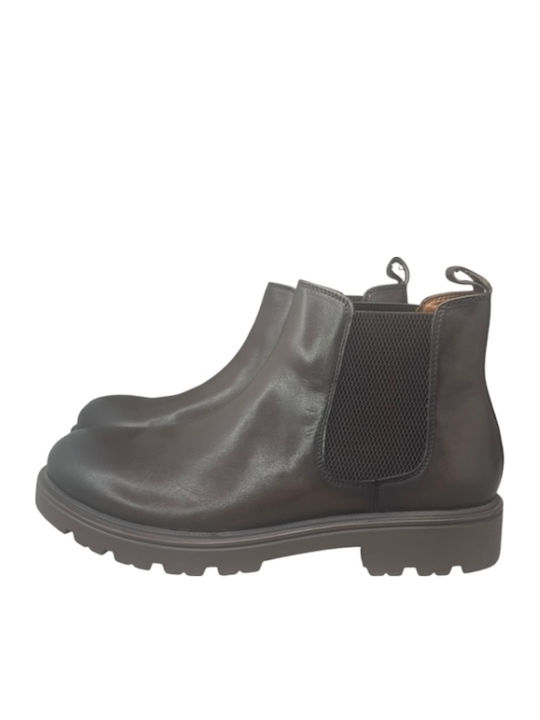 Leder Chelsea Herrenstiefel Braun