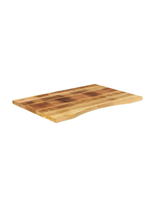 vidaXL Dreptunghiulară Birou de birou Suprafața de birou din Lemn Masiv Maro 90x50x2.5cm 370178 1buc