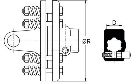 Axle Clutch 086307 No7 35x94 Lf3 R.180 1-3/8 Z6 Binacchi