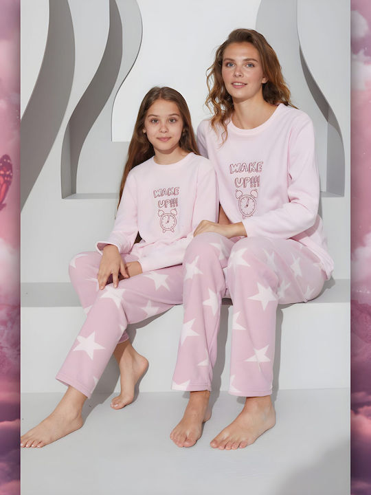 Sexen Kids Pyjamas Winter Fleece Pink