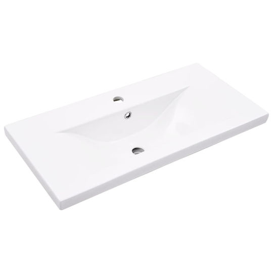 vidaXL Πάγκος με Νιπτήρα & Καθρέπτη Μ61xΒ18.5xΥ39.5cm Γκρι