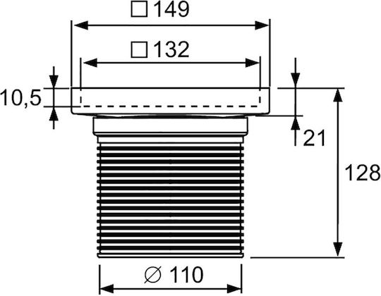 Tece Oțel inoxidabil Grătar pardoseală cu Dimensiune 15x15cm