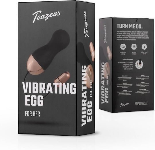Teazers Egg Vibrator with Remote Control Black