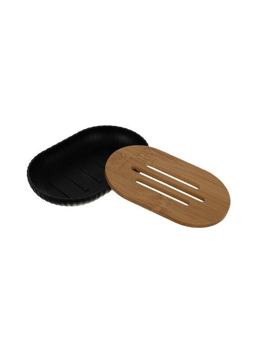 Ruhhy Plastic Bathroom Accessory Set Black 6pcs
