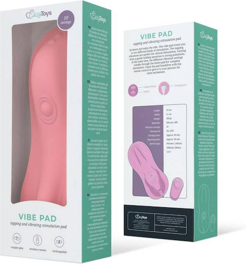 Easytoys Vibe Pad Double Vibrator with Remote Control 24cm Pink