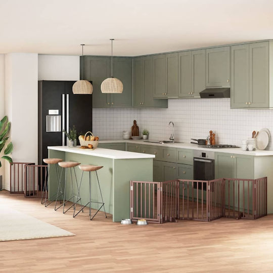 vidaXL Разделител на верандата за Кучета в Бял Цвят 450 x 60см.