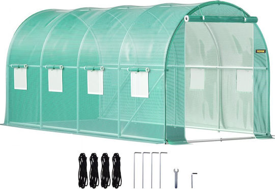 Vevor YDSDWSL1577FTL1FIV0 Greenhouse Tunnel with Metal Frame 4.5x2x2m