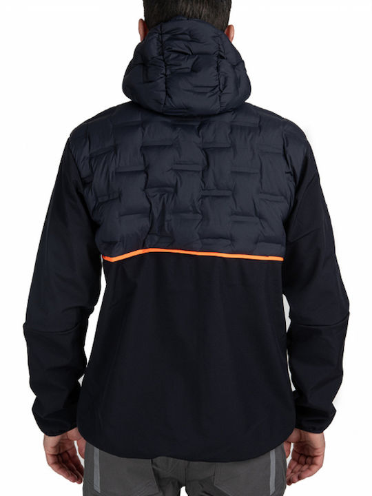 Molossos Ζακέτα Εργασίας Fleece με Κουκούλα Μπλε