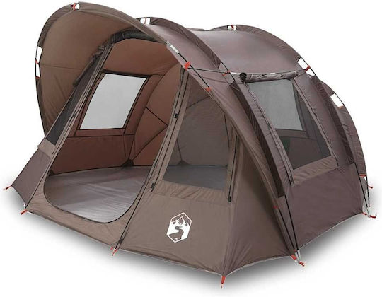 vidaXL Camping Tent Brown 3 Seasons for 2 People